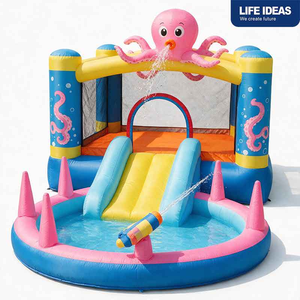 Commercial PVC Outdoor Adult Giant Inflatable Water <b>Slide</b> With Detachable Swimming <b>Pool</b> and Blower for Backyard Kids Party - Product Image 2