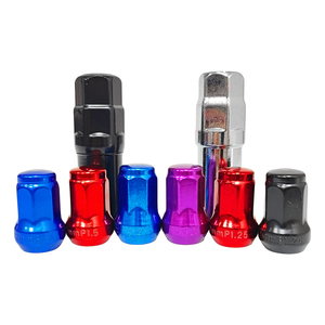 Kit d'écrous <span class=keywords><strong>de</strong></span> <span class=keywords><strong>roue</strong></span> <span class=keywords><strong>antivol</strong></span> universels à 7 cannelures M12x1.25 M12x1.5, couleur, à extrémité fermée, type acorn, pour jantes <span class=keywords><strong>de</strong></span> course - Product Image 5