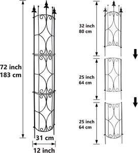 Arco <span class=keywords><strong>de</strong></span> Metal para Plantas Trepadoras, Soporte <span class=keywords><strong>de</strong></span> <span class=keywords><strong>Enrejado</strong></span> para Plantas en Maceta <span class=keywords><strong>de</strong></span> Interior - Product Image 6