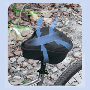 Funda de silicona ultra suave para asiento de bicicleta, color negro, transpirable, cómoda, para bicicletas de montaña, unisex, para adultos, almohadilla trasera para sillín - Product Image 1