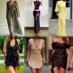 Robes d'été pour femmes, lot mixte en gros, mini, midi, maxi, stock en vrac, dentelle florale, tricot, satin, décontractées, pour fêtes, vêtements d'occasion à revendre - Product Image 3