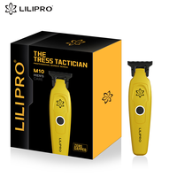 LILIPRO Tondeuse professionnelle sans fil rechargeable à lame zéro espacement 0 mm pour barbier, tondeuse de finition rapide