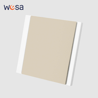 Interruptores y Enchufes de Pared WESA Ultrafinos con Botón Pulsador EU 1/2/3 Vías, Enchufe de Alimentación de 1 Vía, Combinación Libre, Diseño Moderno de Lujo