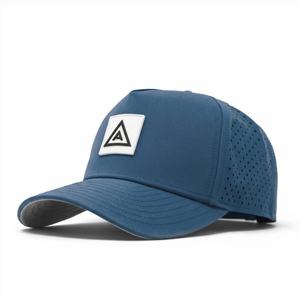 Gorra de Béisbol Clásica de 5 Paneles, Impermeable, con Parche de Goma, Orificios Cortados con Láser, Cierre a Presión, Estructurada, para Deportes al Aire Libre, Personalizable OEM - Product Image 1