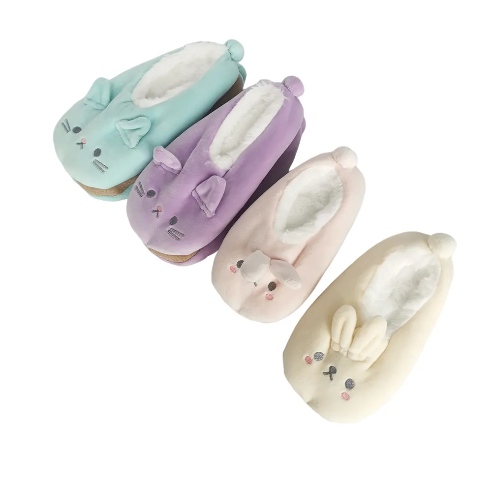 Women Cotton Shoes Cute Plush Cartoon Bunny Cotton Shoes Home Slippers Bedroom Floor Slippers