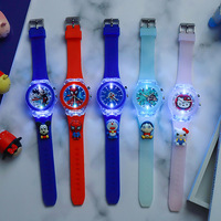 Montres Super-Héros Minnie Mickey pour Enfants Garçons Filles, Montre-Bracelet à Quartz Lumineuse Flash, Montre Enfant Spider-Man