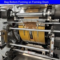 Machine à fabriquer des sacs en papier à fond carré avec poignée en corde entièrement automatique 550TG, recyclable, pour le commerce de détail, les sacs à emporter