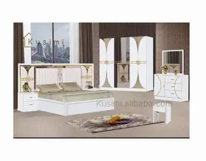 Hot Sales Modern King Size Vidro Espelhado Conjuntos De Mobiliário De Quarto De Design De Luxo Conjunto