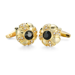 Personalizado Exquisito Vintage Zirconia Flor Gemelos Acero Inoxidable Elegante Lujo Regalos para Hombres - Product Image 3