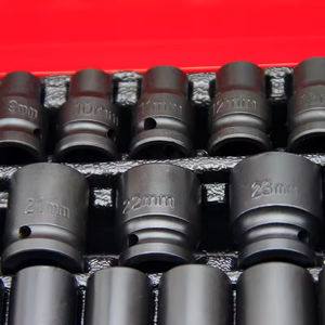 Jeu de douilles Torx industrielles robustes de 35 pièces, finition chromée, 1/2 pouce, métrique, personnalisable OEM pour clés à chocs pneumatiques - Product Image 3