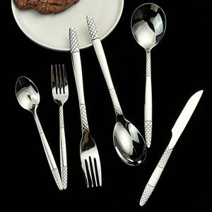 Couverts en acier inoxydable de haute qualité avec finition miroir, manche épais, cuillère, fourchette, couteau pour hôtel et restaurant - Product Image 4