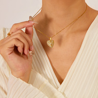 Collier en acier inoxydable avec strass, pendentif cœur en cuivre, bijou de mode simple, original, personnalisé et polyvalent