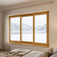 Paravent horizontal coulissant en bois et aluminium avec rideau suspendu pour cuisine extérieure et villa, isolation thermique