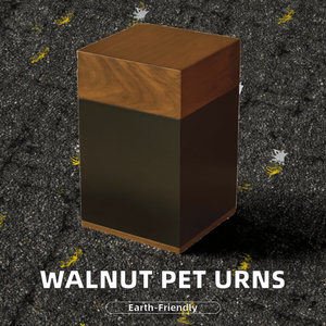 Kediler ve Köpekler için Lüks Ahşap Evcil Hayvan Urnleri, Evcil Hayvan Hatıraları ve Cenazeler için Çevre Dostu Doğal Ceviz Ağacı - Product Image 2