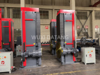 Positionneur de soudage à deux colonnes, capacité de levage de 10 tonnes, pour le soudage de tuyaux/réservoirs, avec rotation et inclinaison et contrôle de vitesse VFD