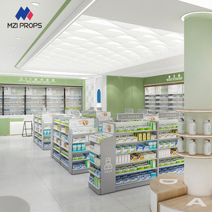 02-DYJYS-A Moderno Espositore per Farmacia in Legno Ecologico Personalizzato e Regolabile, Progettato per Uso Interno - Product Image 1