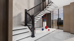 Barandilla de acero de aleación de aluminio, Barandilla de escalera de hierro para balcón, la mejor calidad - Product Image 2