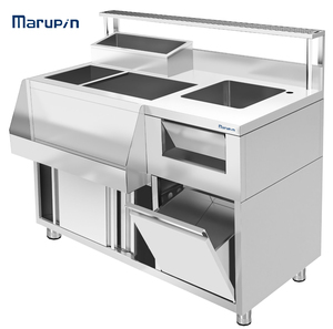 Marupin Commercial Stainless Steel Cocktail Bar Station with Sink Ice Bin, Bartender Work Table for Bar Restaurant Hotel - Product Image 5