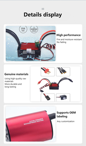 2430 Waterproof Brushless Motor Kit with 25A ESC for 1/16 1/18 1/20 <b>RC</b> Car Boat Power Toy - Product Image 5