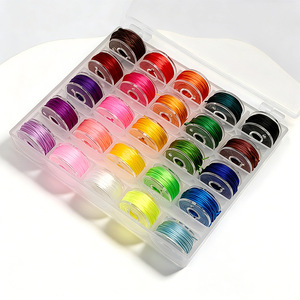 25 Color Boxed Flat Elastic <b>Thread</b> 0.8mm 6m Per Roll For Bracelet Making Spandex <b>Beading</b> Jewelry Findings - Product Image 3