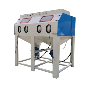 Big ETRUST Manual Double Station High Sandblaster Cabinet With 2 Guns Motor High Cleaner for Long Parts - Product Image 1