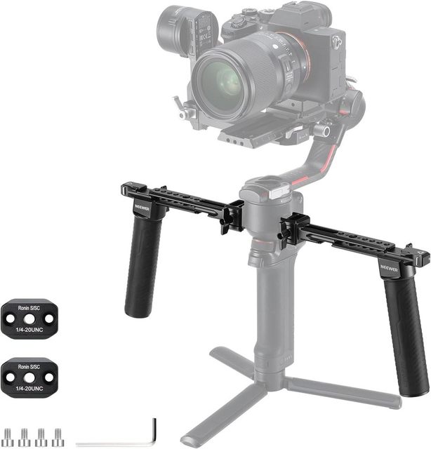 For NEEWER GA006 Dual Compatible with for DJI RS4 RS4 Pro RS3 RS3 Pro RS2 RSC2 Ronin S SC 2 Mini NATO Rails Handgrip Gimbal Kit
