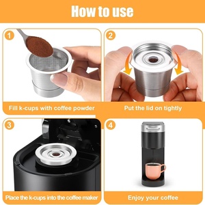 Caja de Café para Cápsulas K-Cup de Acero Inoxidable Ninja, Cápsulas Reutilizables Compatibles con Máquinas <span class=keywords><strong>Keurig</strong></span>, Color Sólido Moderno y Simple - Product Image 4