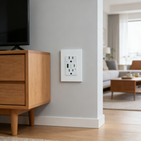 Prise murale intelligente Wi-Fi Pd20W avec contrôle à distance par application pour la maison, le bureau, l'hôtel, la chambre à coucher, le salon, prise intelligente
