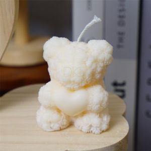 Bougie parfumée en forme d'ours rose, écologique, artisanale, créative, en forme d'ornement 3D, en cire de soja, parfumée, cadeau pour la décoration de la maison et les mariages - Product Image 5