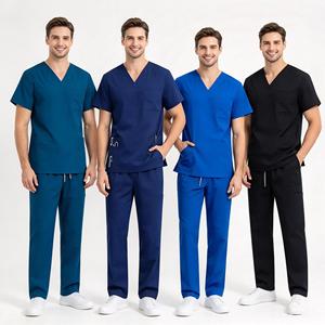 Uniforme Médico con Cuello en V, Transpirable, Tallas Regulares/Petite, Unisex, Resistente a las Manchas, Tela Fresca, Múltiples Bolsillos - Product Image 5