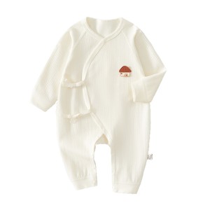 Mameluco de Bebé de Algodón Puro de Manga Larga para Recién Nacido, Unisex, Ropa de Primavera y Otoño con Parche de Hongo - Product Image 5