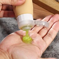 Kit de voyage en silicone portable pour l'extérieur, bouteille d'eau en silicone, 60 ml, 90 ml, 3 oz, flacon de voyage en silicone pour shampooing et cosmétiques