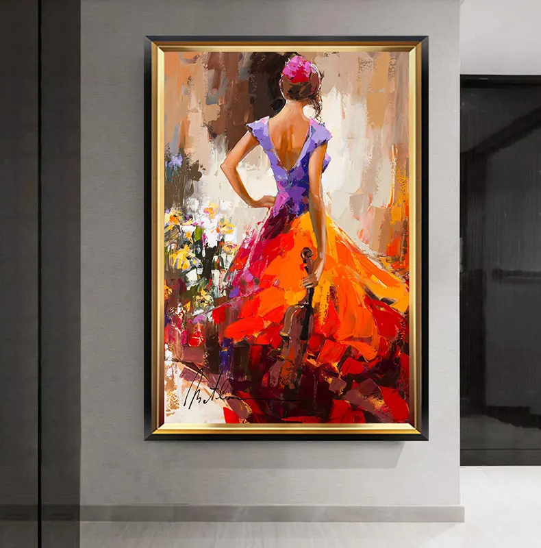 Modernes Dekor Malerei Frauen tanzen abstrakte Aquarell Leinwand Kunst für Wohnzimmer Poster