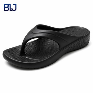 <span class=keywords><strong>Chanclas</strong></span> de Verano para Hombre, Duraderas, Negras, Antideslizantes, con Textura de Hoja, Logotipo Personalizado, EVA - Product Image 1