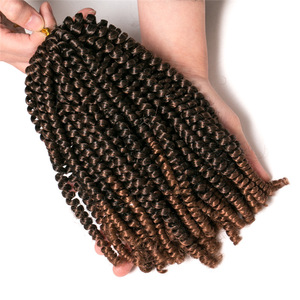 <span class=keywords><strong>Cheveux</strong></span> synthétiques pré-torsadés de 12 pouces, style Spring Bomb Nubian Twist, pré-bouclés <span class=keywords><strong>pour</strong></span> mini-tresses au crochet du Ghana, pré-séparés - Product Image 2