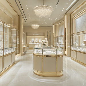 Tienda de fábrica de muebles comerciales, decoración de centro comercial, diseño de quiosco de joyería, estante de tienda personalizado para negocios de joyería - Product Image 2