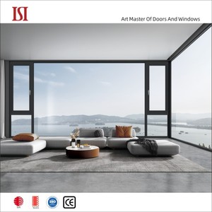 Fenêtres à battant à ouverture vers l'extérieur à <span class=keywords><strong>vision</strong></span> ultra large d'inspiration minimaliste de marque supérieure Technologie cachée hybride en alliage d'aluminium pour - Product Image 1