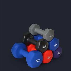 Haltère de sport direct d'usine personnalisé 5KG 10KG les femmes utilisent des poids de gymnastique enduit de PVC haltère hexagonale de trempage de vinyle - Product Image 4