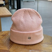 Bonnet tricoté côtelé doux et chaud avec broderie chat, style streetwear décontracté pour l'extérieur, bonnet d'hiver, casquette, gorro