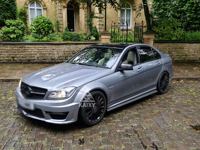 Jupe latérale en Fiber de carbone de haute qualité pour Mercedes Benz W204 C63 AMG RZ Style lèvre de pare-chocs latéral