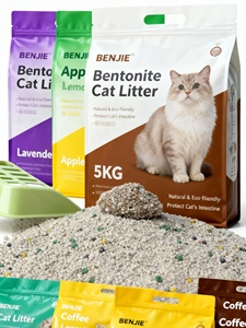 Litière pour chat en bentonite agglomérante sphérique, à base de charbon actif, zéolite et argile minérale de sodium, 5kg, Vente en gros usine OEM ODM - Product Image 1