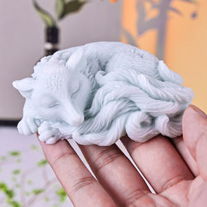 Early Riser New Nine-tailed Fox Aromaterapia Vela Molde de silicona Pastel Hornear Mousse Adornos de animales Yeso Fox Film - Product Image 4