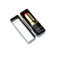 Coffret cadeau de maquillage en aluminium personnalisé étui à rouge à lèvres argenté personnalisé porte-rouge à lèvres en métal