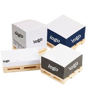 Colorful Logo Printed Promotional Notebook Office <b>Memo</b> Stickers Small Wooden Paper Bricks Note <b>Pads</b> and Notes - Product Image 1