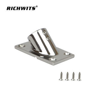 Accessoires de quincaillerie marine pour yacht, base de tube carrée à fond carré de 22 mm/25 mm en acier inoxydable 316 de précision moulé, 45 degrés - Product Image 5