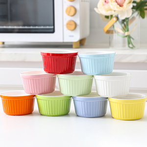 Ramequins en céramique personnalisés de 3,5 pouces pour la cuisson, 6 oz, résistants au four, pour crème brûlée et <span class=keywords><strong>soufflé</strong></span>, avec logo imprimé, vente en gros - Product Image 6