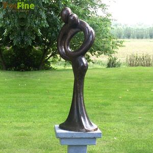 YOUFINE Décoration de jardin extérieure grandeur nature personnalisée abstraite danse Couple Statue <span class=keywords><strong>Sculpture</strong></span> en Bronze des amoureux - Product Image 6