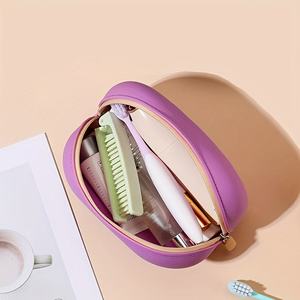 Bolsa de Aseo Portátil de Silicona de Grado Alimenticio FDA/LFGB, Impermeable y Ecológica, Bolsa de <span class=keywords><strong>Maquillaje</strong></span>, Organizador de Viaje - Product Image 2