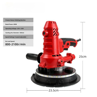 Ponceuse murale portative de qualité industrielle 800W 180mm, sans poussière, pour plaques de plâtre, avec poignée courte, outil électrique pour poncer la mastic
