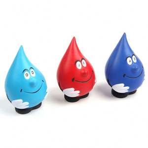 Pelota Antiestrés de Espuma de Poliuretano con Forma de Gota de Agua y Cara Sonriente Colorida, Regalo Promocional de Alta Calidad - Product Image 6